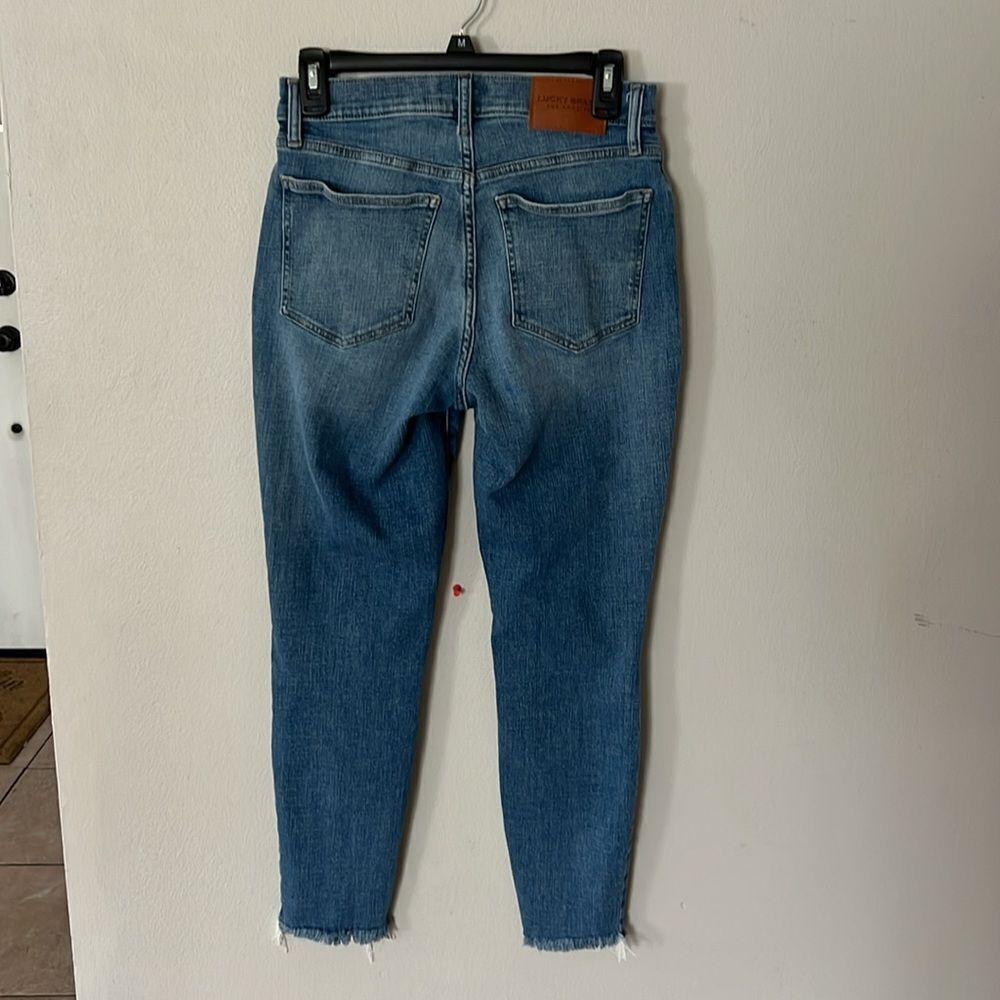 Lucky Brand Bridgette High Rise Button Fly Skinny Jeans 6 28 - Picture 2 of 9